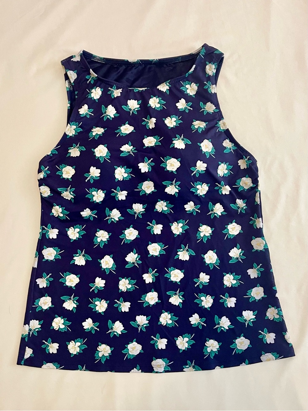 Draper James Lands’ End Navy Magnolia Tankini Swim Top
